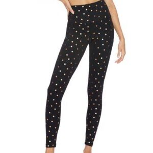 Beach Riot Black and Gold Polka Dot Leggings